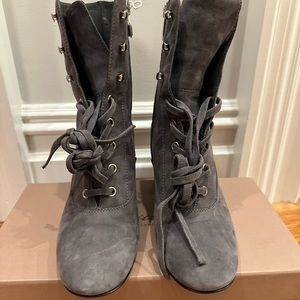 Gianvito Rossi ankle boots, suede leather, grey 4.5size